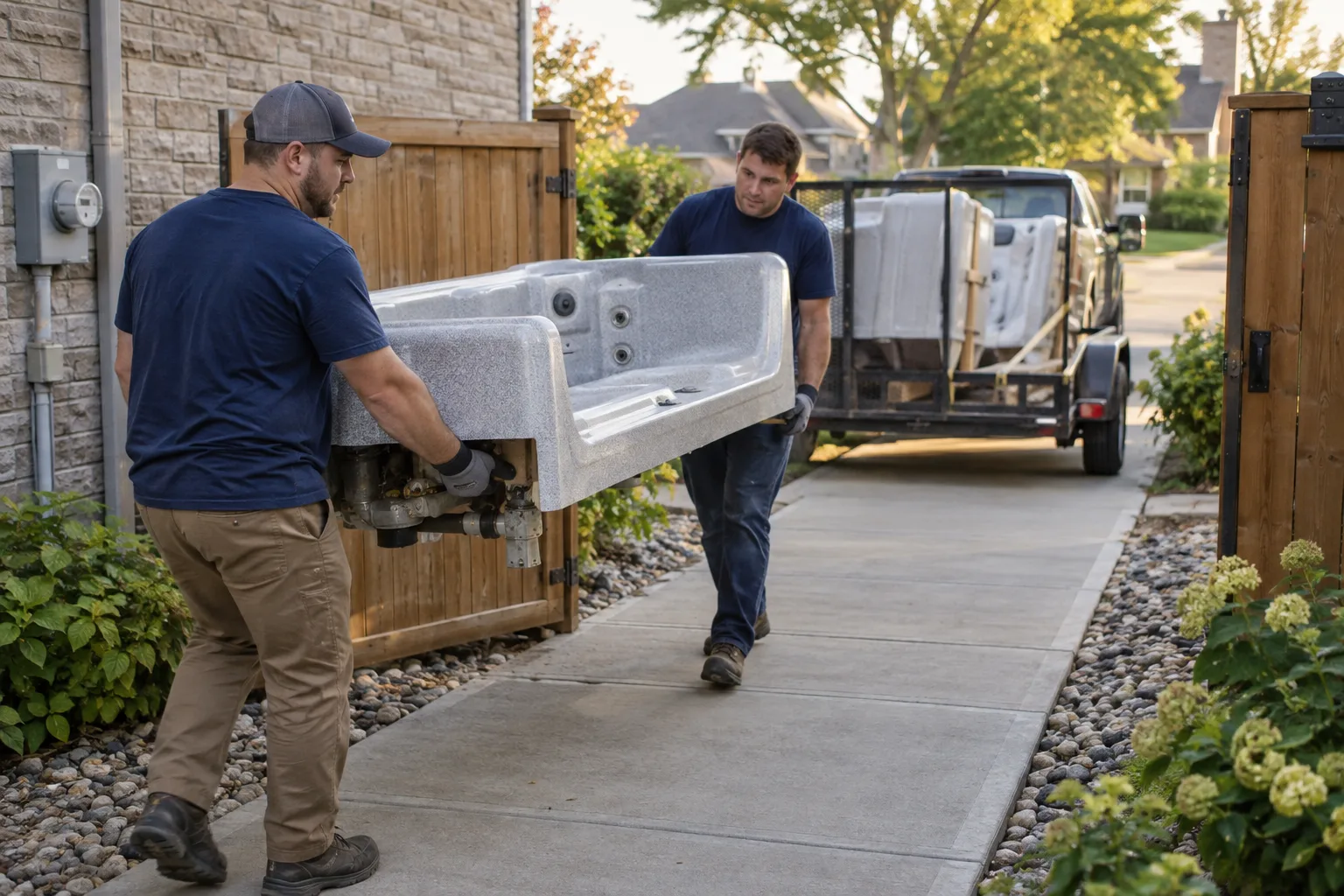 Hot Tub Hauling planning scene
